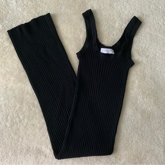 Everlane The E2 Ribbed Tank Dress in Black sz Small - Picture 4 of 7